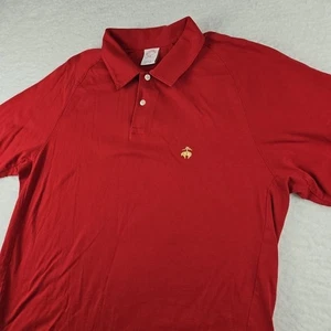 Vtg 100% Cotton Brooks Brothers 346 L  Polo Shirt Performance Red Preppy Mens - Picture 1 of 9