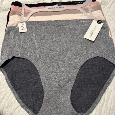 5 Bragas Laura Ashley Ropa Interior Calzoncillos Lencería Poli Nylon Spandex Talla Grande 2X Foto 1 de 4