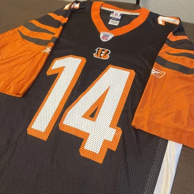 ВИНТАЖНЫЙ NFL БЕНГАЛЬСКИЙ СВИТЕР #14 | DALTON | REEBOK РАЗМЕР БОЛЬШОЙ - Изображение 1 из 4