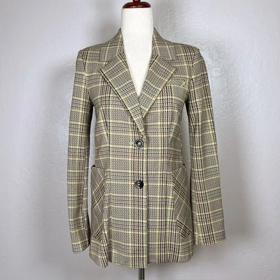 Jaqueta Blazer CABI Feminina Tamanho 2 Xadrez Houndstooth Past Time Estilo #3548 - Imagem 1 de 4