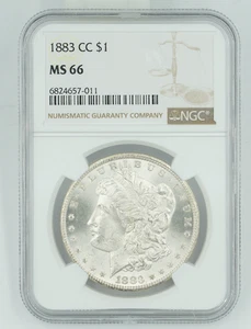 1883-CC NGC MS66 Morgan Silver Dollar Blast White - Picture 1 of 3