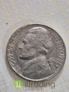 1991 Jefferson Nickel Error – Obverse & Reverse Strike Error – Rare US Coin - Picture 1 of 2