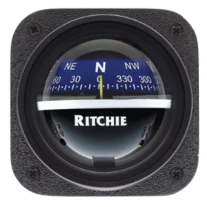Ritchie V-537B Explorer Compass Bulkhead Mount Blue Dial Boat Sailboat - Picture 1 of 8