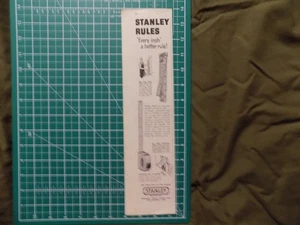 1955 PRINT AD STANLEY RULES EVERY INCH A BETTER RULE - Picture 1 of 1