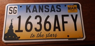 RARE: plaque immatriculation américaine Kansas Usa american license plate - Photo 1/4