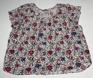 Loft Spring Bloom gerafftes Oberteil mit U-Ausschnitt Damen XXL - Bild 1 von 9