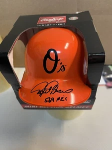 BALTIMORE orioles Rafael Palmeiro w/569 HRS signed MINI HELMET Inscribed Jsa!! - Picture 1 of 1