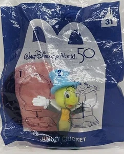 2012 McDonald's Jiminy Cricket Spielzeug Sammlerstück versiegelte Packung Disney (B - Bild 1 von 5
