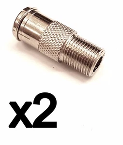 PUSH ON SCHNELL F STECKER TEST ADAPTER SCHNELL FIX KOAX SATELLITE X 2 - Bild 1 von 4