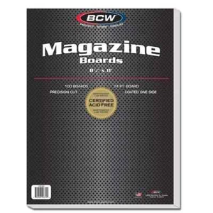 100 BCW Magazine Boards 8.5x11 Backing Board Acid Free Archival Quality - Picture 1 of 1