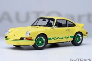1/18 Porsche 911 Carrera 2.7 RS Grand Prix Modelo Coche Amarillo Claro AUTOart 78033 - Imagen 1 de 16
