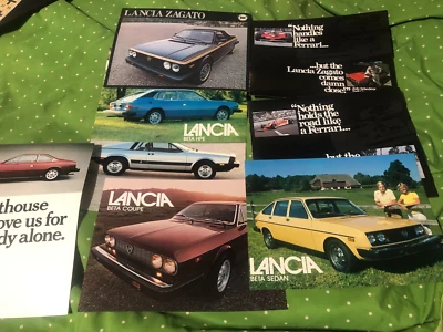 Gran lote de folletos Lancia Beta Zagato HPE Monte Carlo y sedán todos nuevos en stock Foto 1 de 4