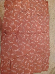 Vintage Thai Pfanne rot mit Garnelen Thai Seide Stoff 38” x 70”  - Bild 1 von 7