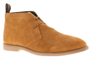 Bandwagon Mens Desert Boots Chukka Henry Suede Leather Memory Foam tan UK Size
