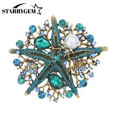 Broche Estrella de Mar Concha Delfín Playa Océano Prendedor Verano Costero Joyería Regalo EE. UU. Foto 1 de 4