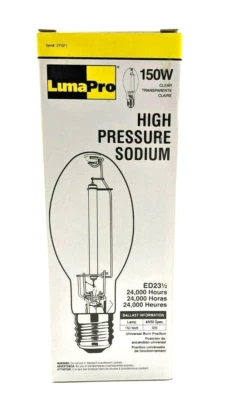 Lumapro 150W, ED23.5 High Pressure Sodium HID Light Bulb, 2YGF1 - Image 1 of 4