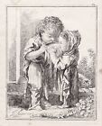 Madame de Pompadour / Fr. Boucher children Kinder enfants engraving Kupferstich