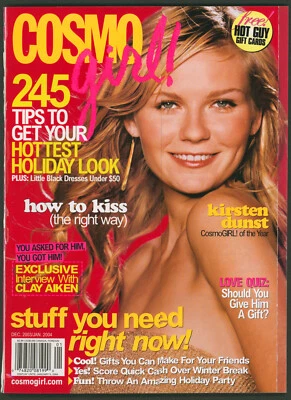 Cosmo Girl Magazine December 2003/January 2004 Kirsten Dunst~ Clay Aiken Foto 1 de 4