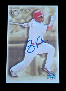 Shane Victorino Philadelphia Phillies signiert 2008 Team Postkarte Auto nicht PSA - Bild 1 von 3