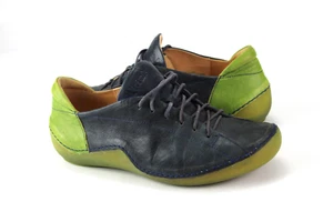 Think Gr.37 Damen Halbschuh Schnürschuh Slipper Sneaker Leder Blau TOP H 322 - Bild 1 von 5