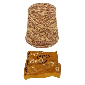 New Estilo Tamm #31I8 Brown Variegated Machine Knitting Yarn Cone 3673 yds 1 lb. - Picture 1 of 10