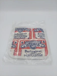 Vintage 1970s Classic Budweiser Logo Pot Holder, Small 7" x 7", NOS, NEW SEALED - Picture 1 of 3