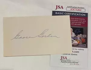 Leon "Goose" Goslin - Senators / Tigers - Signed / Autographed 3x5 - JSA auth - Picture 1 of 1