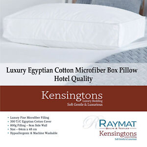Luxury Hotel Quality Microfiber Hypoallergenic Pillow Continental Euro Box 48x64