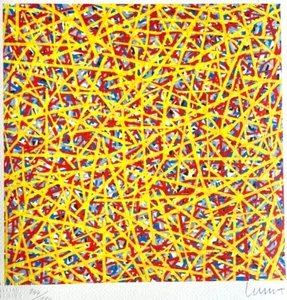 Sol Lewitt Lithograph COA Original Signed Pen Numbered A Hand Stamp @@ - Picture 1 of 12