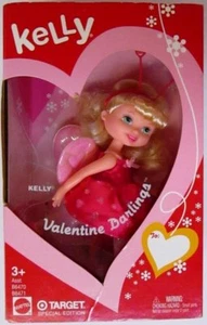 BARBIE VALENTINE DARLINGS KELLY DOLL VALENTINES DAY PINK WINGS *NEW* - Picture 1 of 1