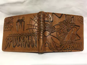 Cartera corta unisex de cuero PU para disfraces de anime en relieve Spider-Man - Imagen 1 de 6