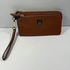 Jason Wu Double Zip Leder Geldbörse Cognac - Bild 1 von 7