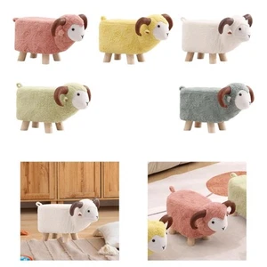 Animal Footstool Home Decor Comfortable with Wooden Legs Gift for Kids Portable - Picture 1 of 33