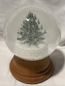 Large Austria Snow Globe Christmas Tree Candles White Snow Vienna 4 1/2" Wide - Picture 1 of 11