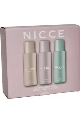 Nicce Women Set: Body Mist Spray 100 ml Trio Natura, Original, Icon