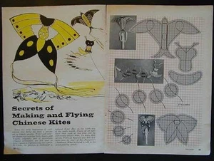Chinese Kites 1960 HowTo make PLANS Butterfly Centipede Bird - Picture 1 of 1