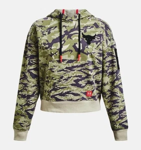 Under Armour Damen Sweatshirt Hoodie S Project Rock Pullover grün Camouflage 100 $ - Bild 1 von 11