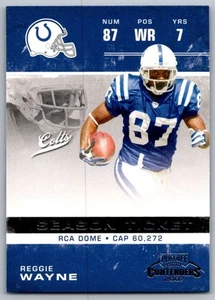 2007 Playoff Contenders Reggie Wayne Indianapolis Colts #46 - Picture 1 of 2