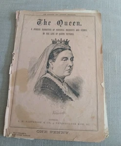 Antique Queen Victoria : The Queen Commemorative Jubilee Newspaper 1887 RARE - Foto 1 di 7