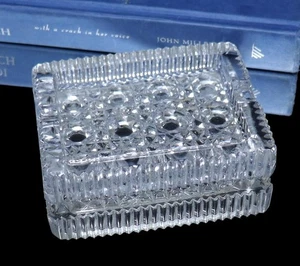 Baccarat Rare Diaman Pierry Rectangular Small Glass Ashtray Collectible - Picture 1 of 10