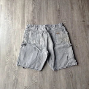 Pantalones Cortos De Colección THRASHED Desteñidos por el Sol Lona Envejecida Dickies Carpintero Talla 35 - Imagen 1 de 8