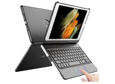 360° Rotatable, Thin & Light  Keyboard Case for iPad 9th Gen, 8th Gen, 7th Gen - Image 1 of 4