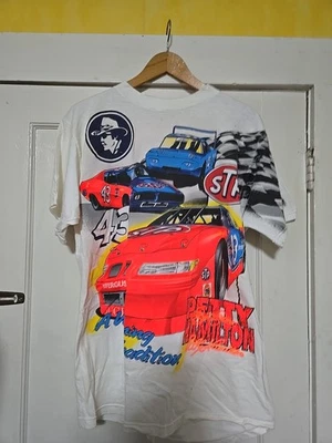 Vtg Bobby Hamilton Graphic T-Shirt Men’s L White Petty STP A Winning Tradition - Image 1 of 4