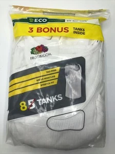 WhiteTanks Boys Medium (10-12) Fruit of the Loom 8 Pk. Tag free Wicks Moisture - Picture 1 of 2