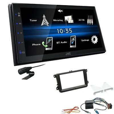 JVC 2 DIN Digital Autoradio Bluetooth USB für Volkswagen VW Sharan schwarz - Bild 1 von 4