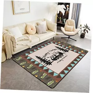 Kids Camping Non Slip Area Rug 3x5, Camper Carpet for Travel 3'3" x 5' Multi 01 - Picture 1 of 7