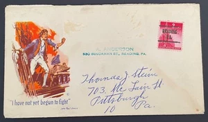 World War II Patriotic Cover - I have Not Yet Begun to Fight! - Penn. Precancel - Picture 1 of 2
