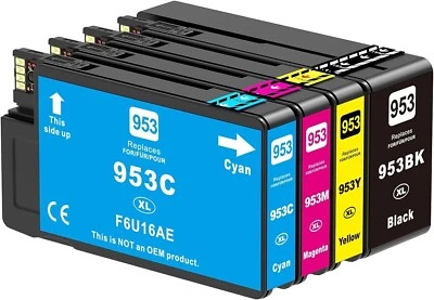 CARTUCCE 953 XL KIT 4 compatibili Hp Officejet Pro 7700 7720 7730 8200 8210 8715 - Immagine 1 di 3