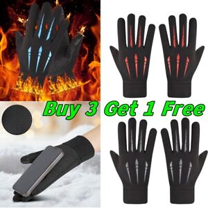 Waterproof Mens Cycling Gloves Touch Screen Windproof Thermal Winter Anti-slip