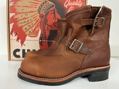 Chippewa Engineer Work Boots 7" Steel Toe Tan Renegade sz 9 E 1901M12 Motorcycle - Image 1 of 4